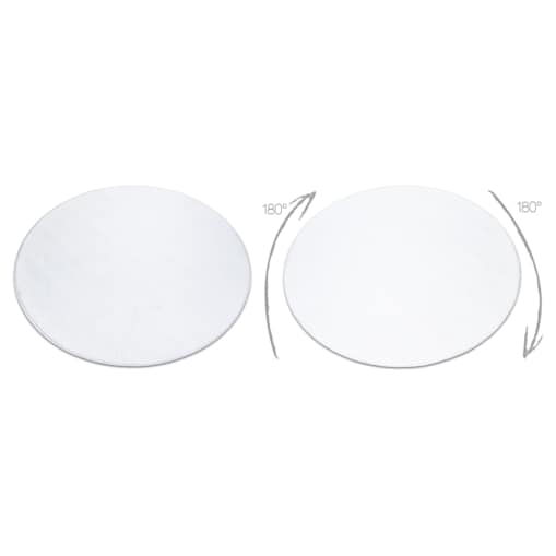 Dywan LINDO koło biały do prania, koło 80 cm