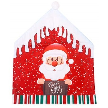 Pokrowiec Na Krzesło Ozdoba Świąteczna Mikołaj