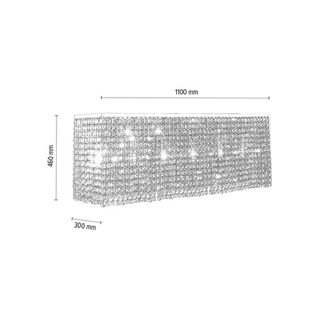 Lampa Sufitowa BRITOP Lighting 6xE14 Max.40W Połączenie Chromu z Delikatnymi Transparentnymi Kryształami, 1 szt.