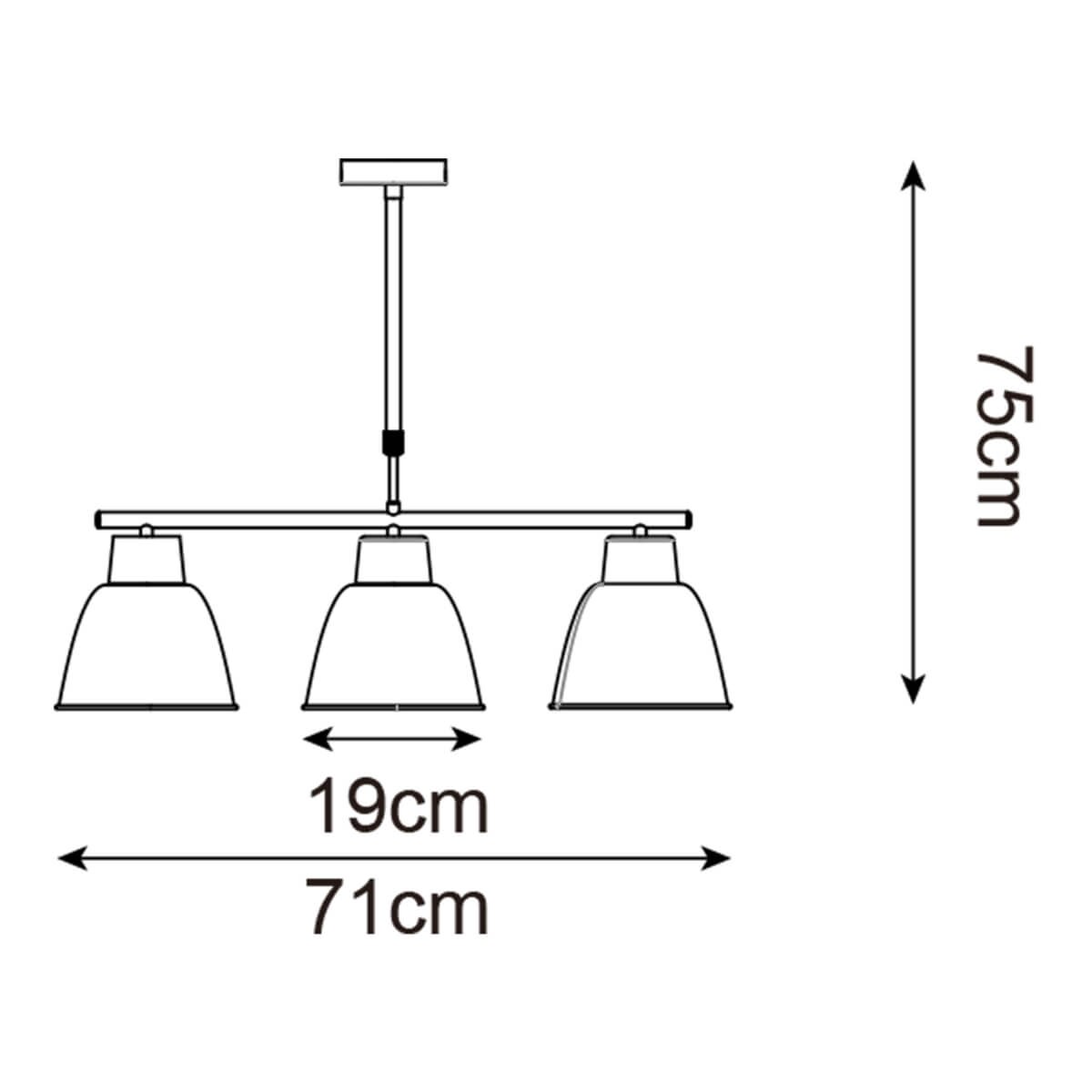Wisząca lampa kopuła Orlo P21031M-3TUP Zumaline biały drewniany