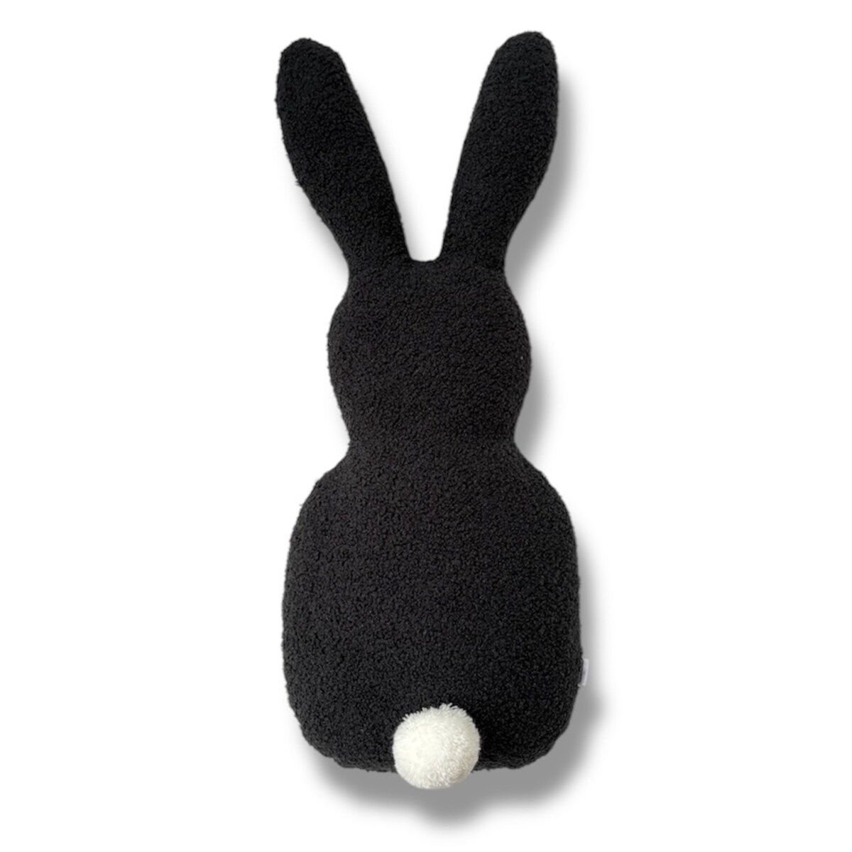 Poduszka minimalistyczny Zając boucle czarny