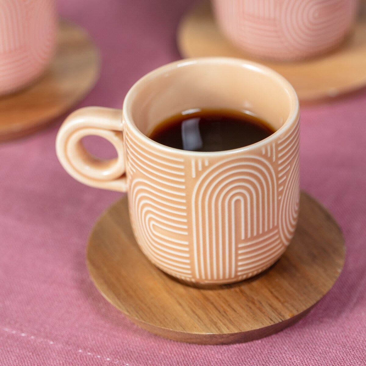 Zestaw filiżanek Sottile, 8,5/9 x 5,5/9 x 6,5/1 cm