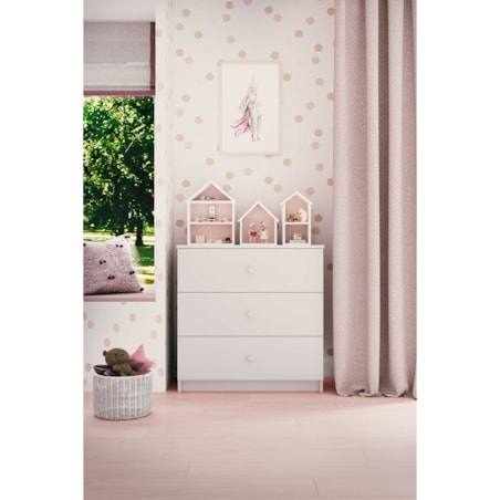 Komoda babydreams biała bez wzoru