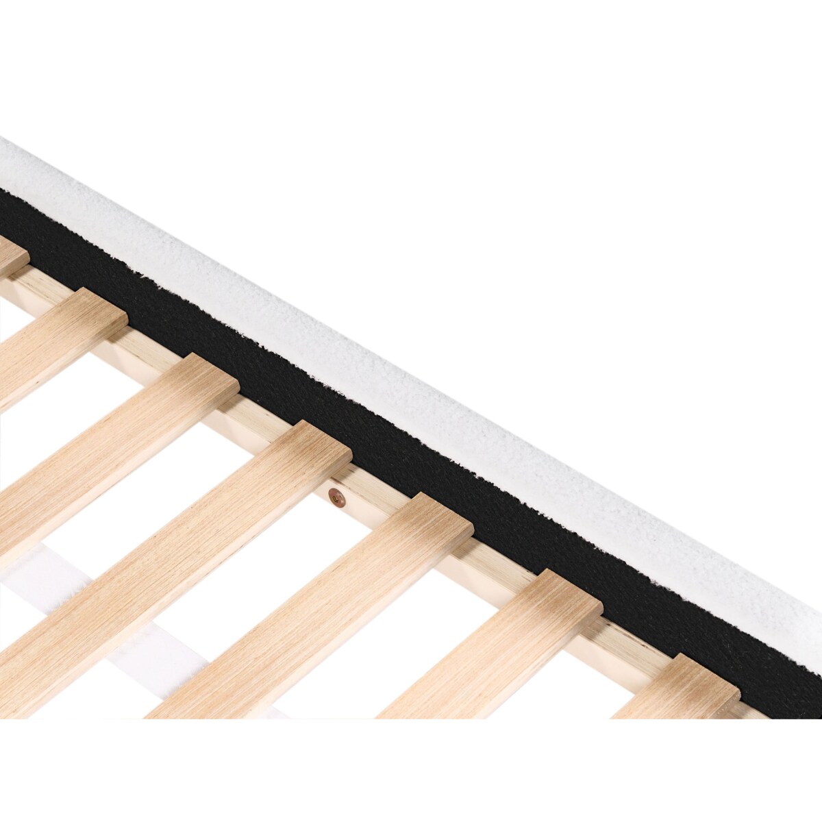 Łóżko Boucle PERROS 90 x 200 cm Złamana biel