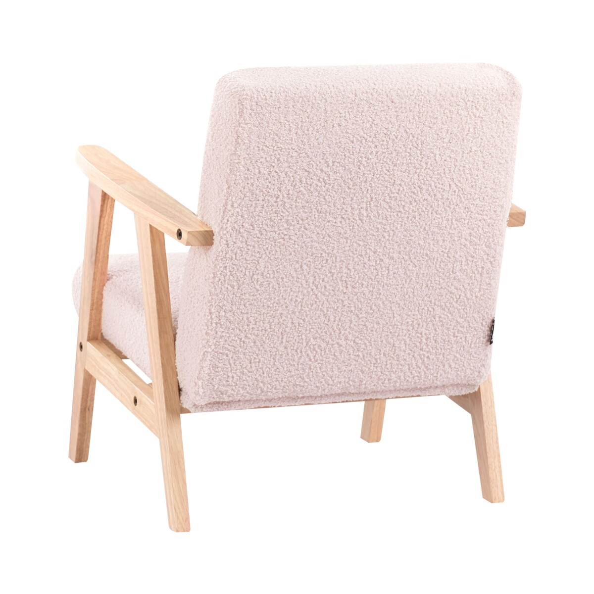 Fotel dziecięcy LINDE Boucle Pastelowy róż