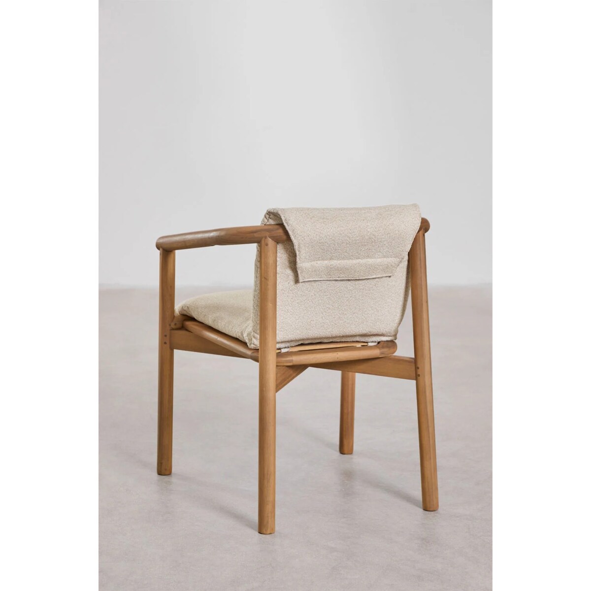 Stół ogrodowy Ø120 cm i 6 krzeseł, drewno akacjowe Danara/Elmina