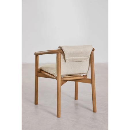 Stół ogrodowy Ø120 cm i 6 krzeseł, drewno akacjowe Danara/Elmina