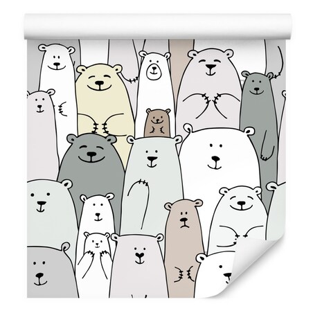 Tapeta Dla Dzieci Kolorowe Rysunkowe MISIE