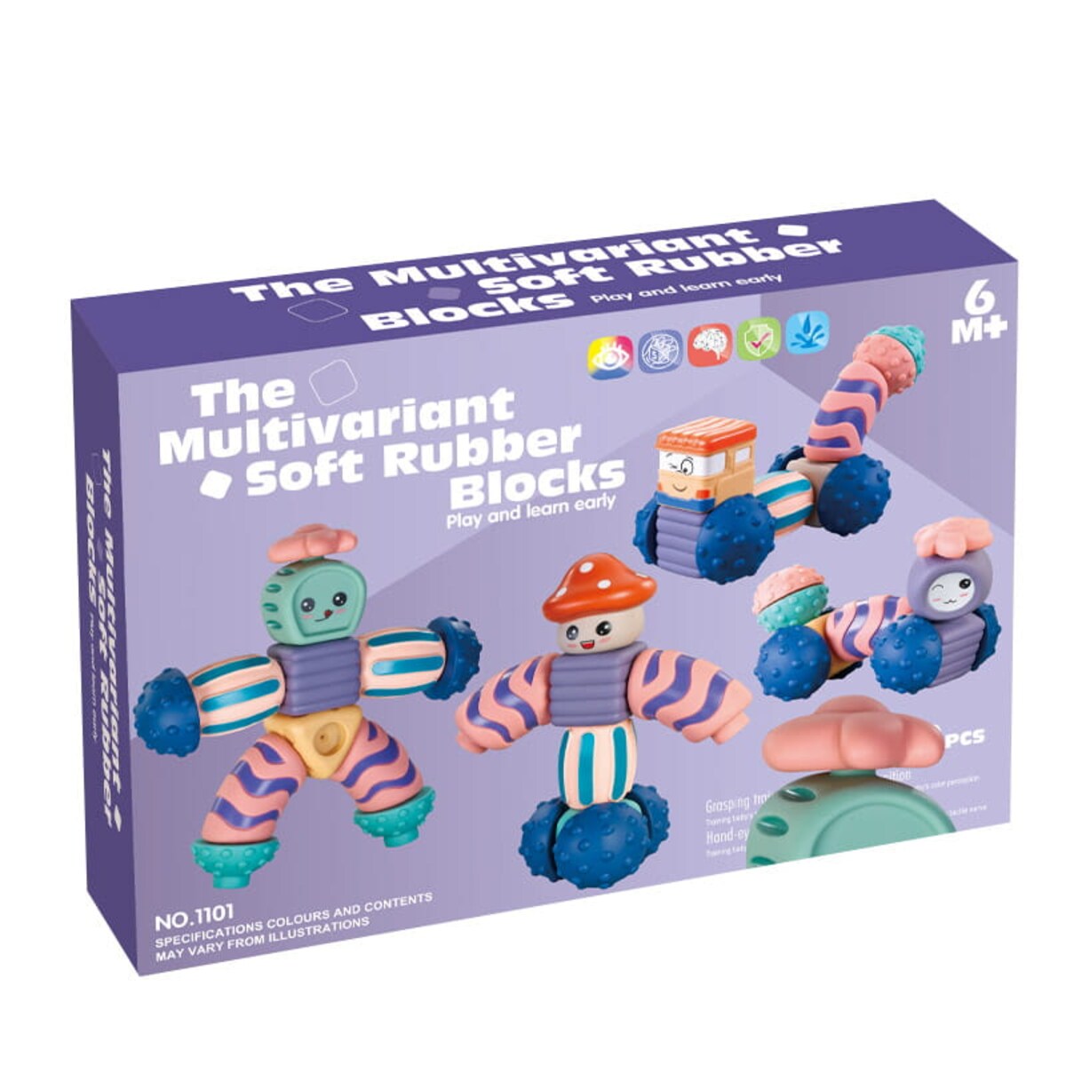 Łaziki z Marsa - miękkie klocki sensoryczne 20 elementów