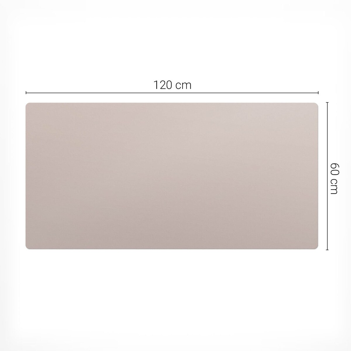 Beżowa mata na biurko Kolor Jasnobrązowy, 120x60 cm
