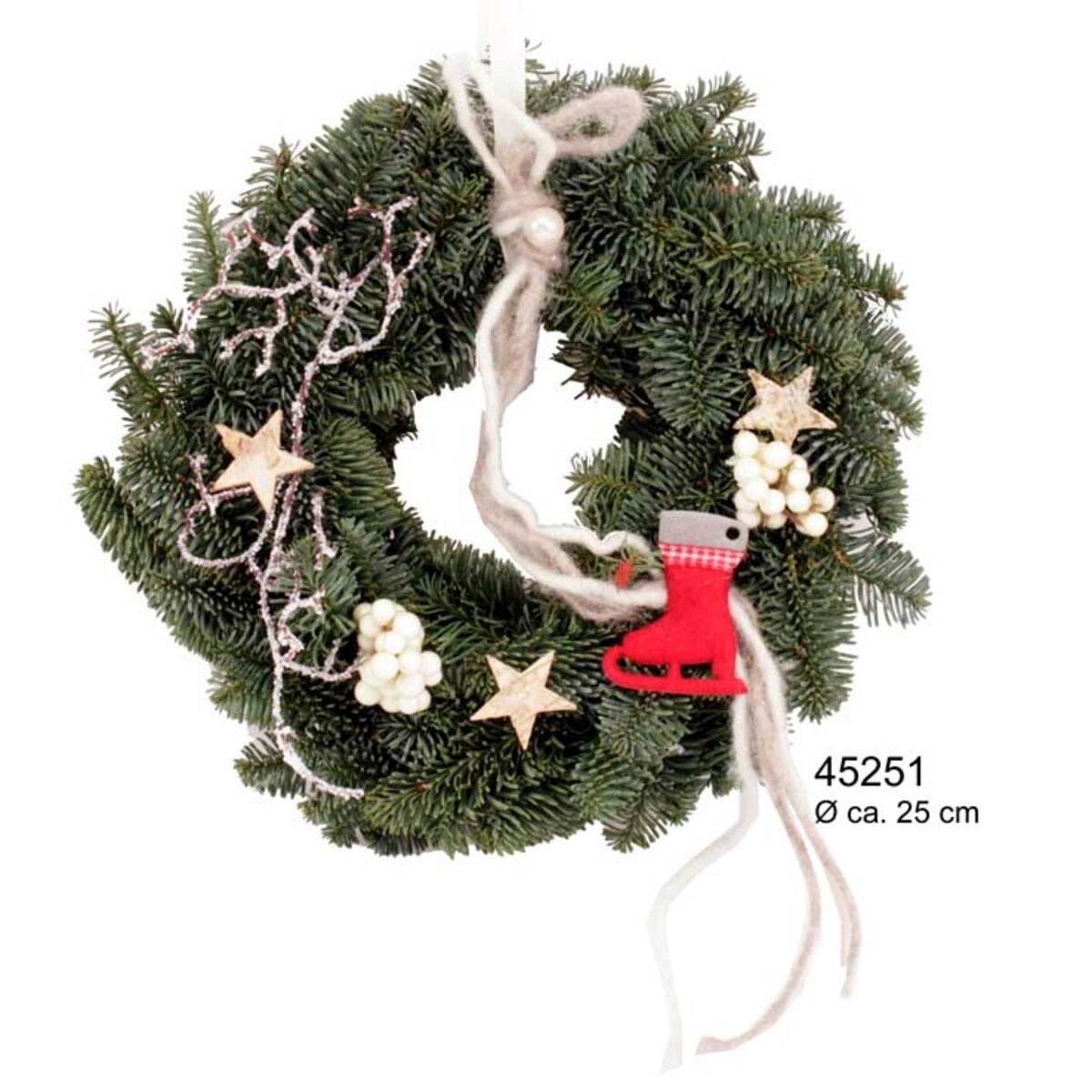 Wieniec świąteczny z jodły Nobilis – Średnica ok. 40 cm