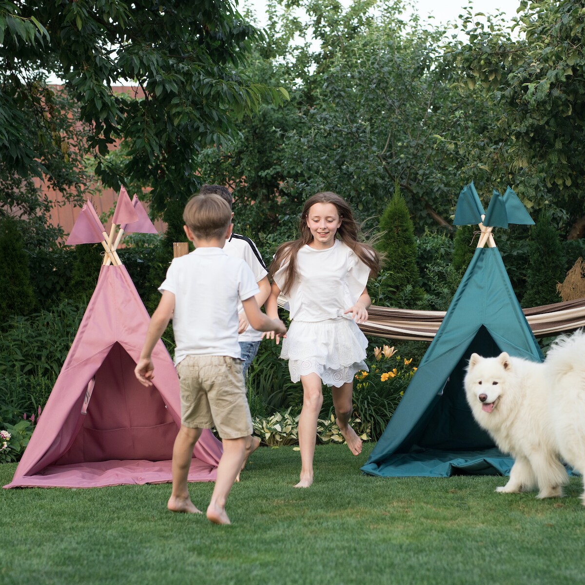 Wodoodporny namiot, tipi do ogrodu Dark Pink