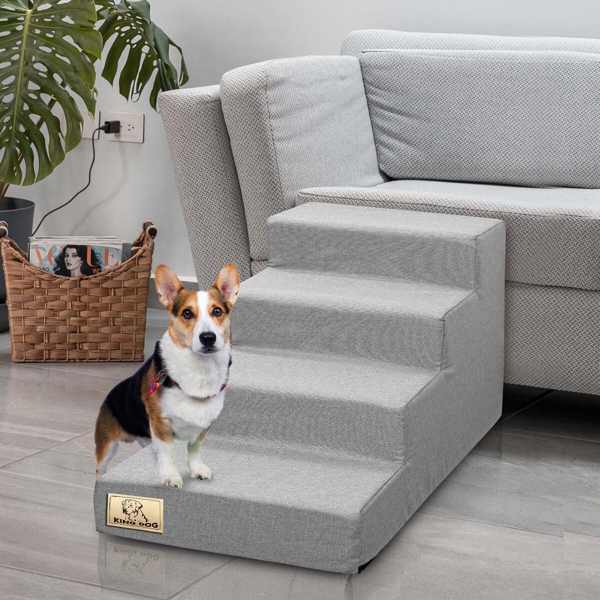 Schody Schodki Dla Psa Kota Rampa Podest 4 Stopnie Stabilne 60X40X30 Cm