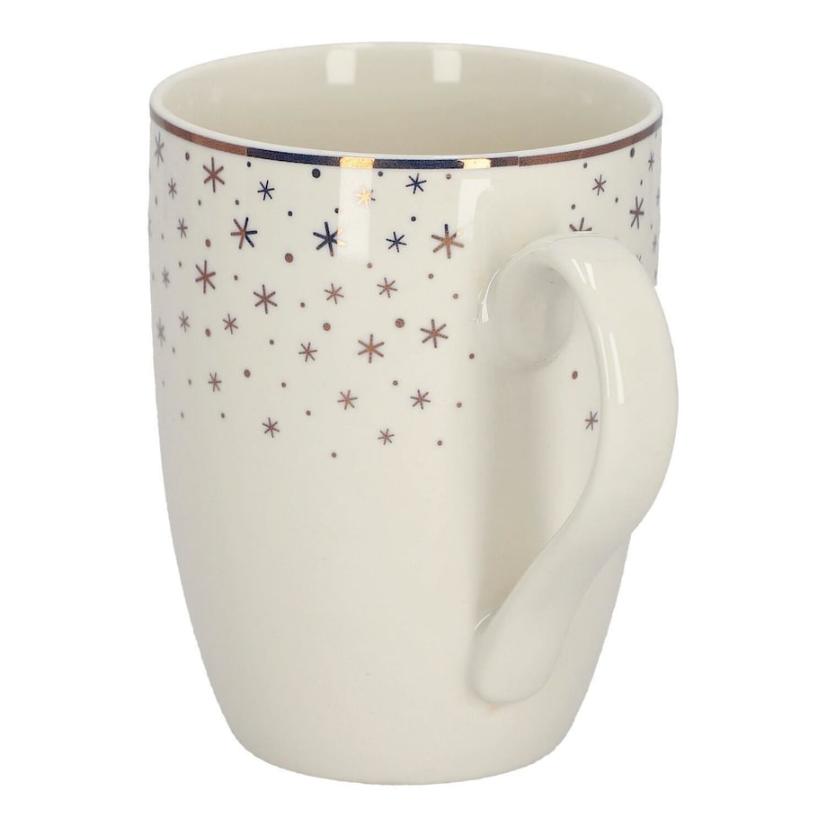 KUBEK PORCELANOWY Gwiazdki 320 ml NA ŚWIĘTA