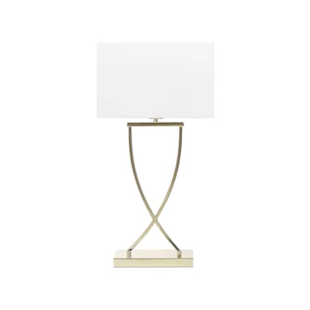 Lampa stołowa metalowa złota z białym YASUNI