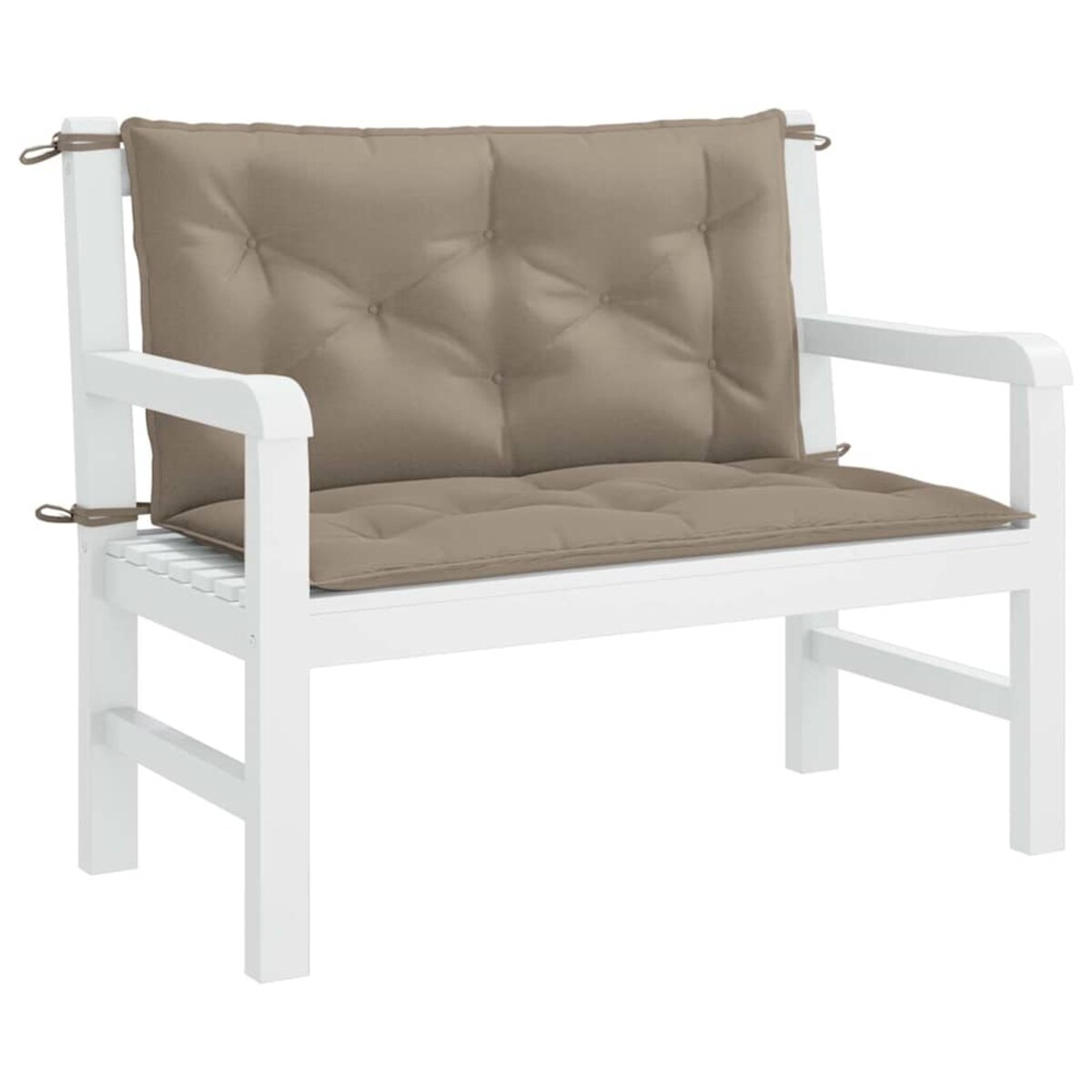 vidaXL Poduszka na ławkę ogrodową, taupe, 100x(50+50)x7 cm