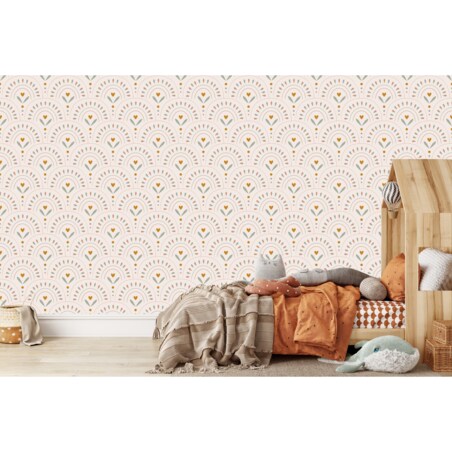 Tapeta Dla Dzieci Kolorowe Wzory w Stylu Boho