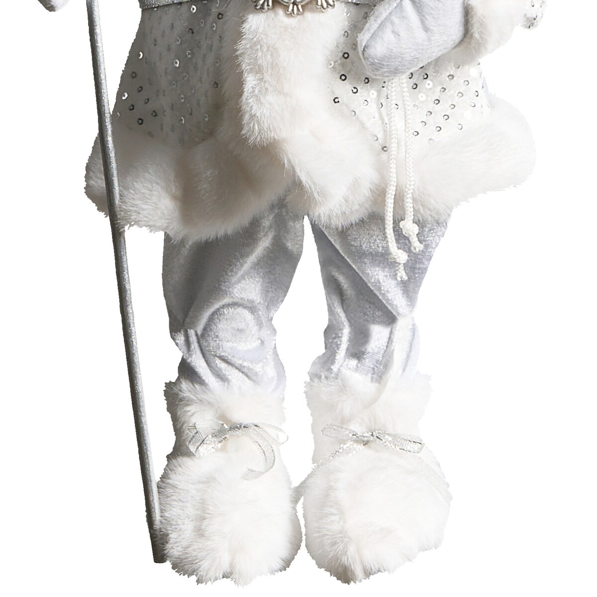Dekoracja świąteczna NELAUG Mikołaj 48 cm Srebrny