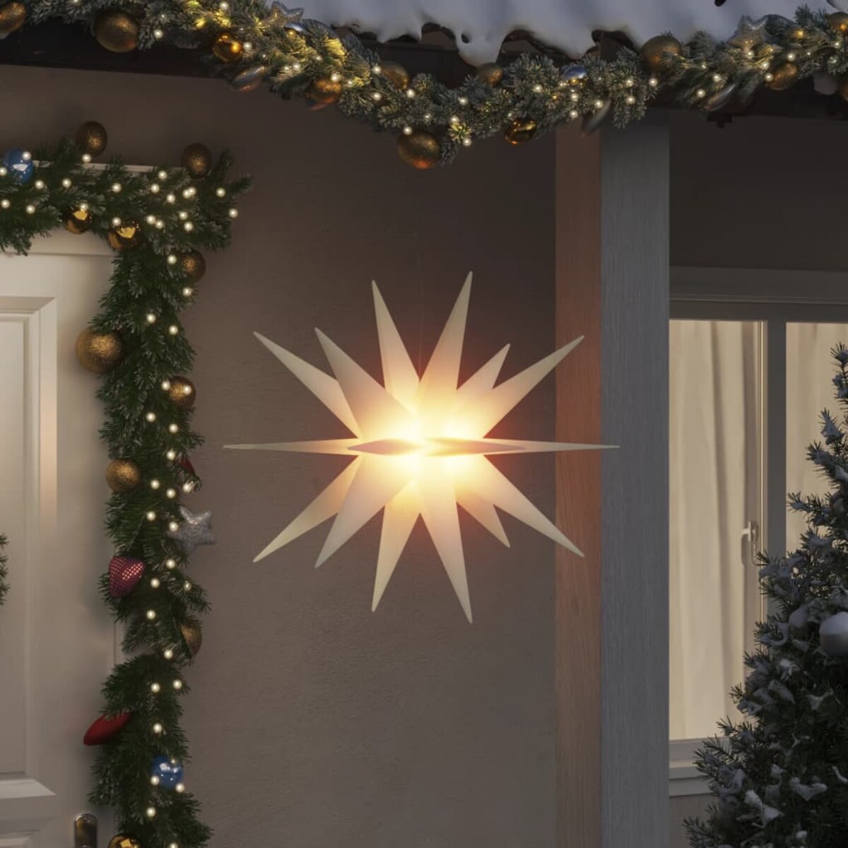 vidaXL Ozdoby świetlne z LED, 3 szt., składane, białe, 100 cm