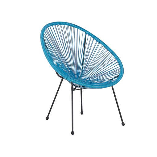 Krzesło z technorattanu niebieskie ACAPULCO II