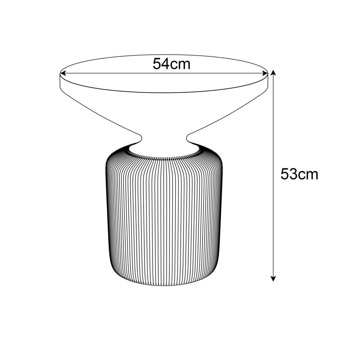 Okrągły stolik kawowy ATHENA biały