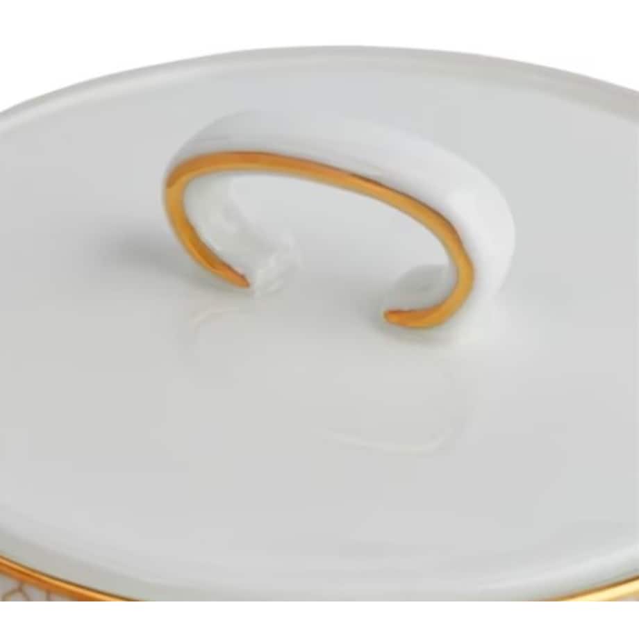 Cukiernica i mlecznik zestaw biały Gio Gold Wedgwood