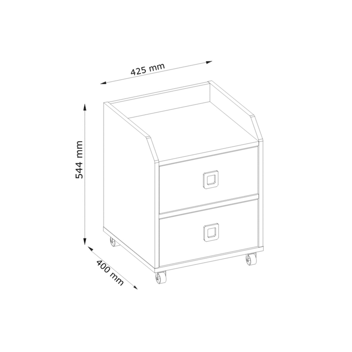 KONSIMO MIRUM Kontenerek na kółkach w kształcie domku dla dziecka