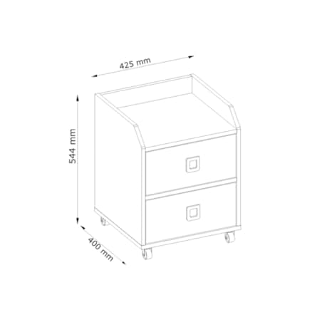 KONSIMO MIRUM Kontenerek na kółkach w kształcie domku dla dziecka