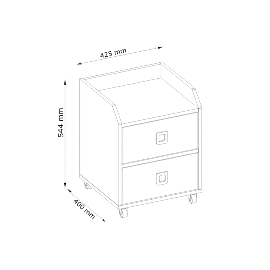 KONSIMO MIRUM Kontenerek na kółkach w kształcie domku dla dziecka