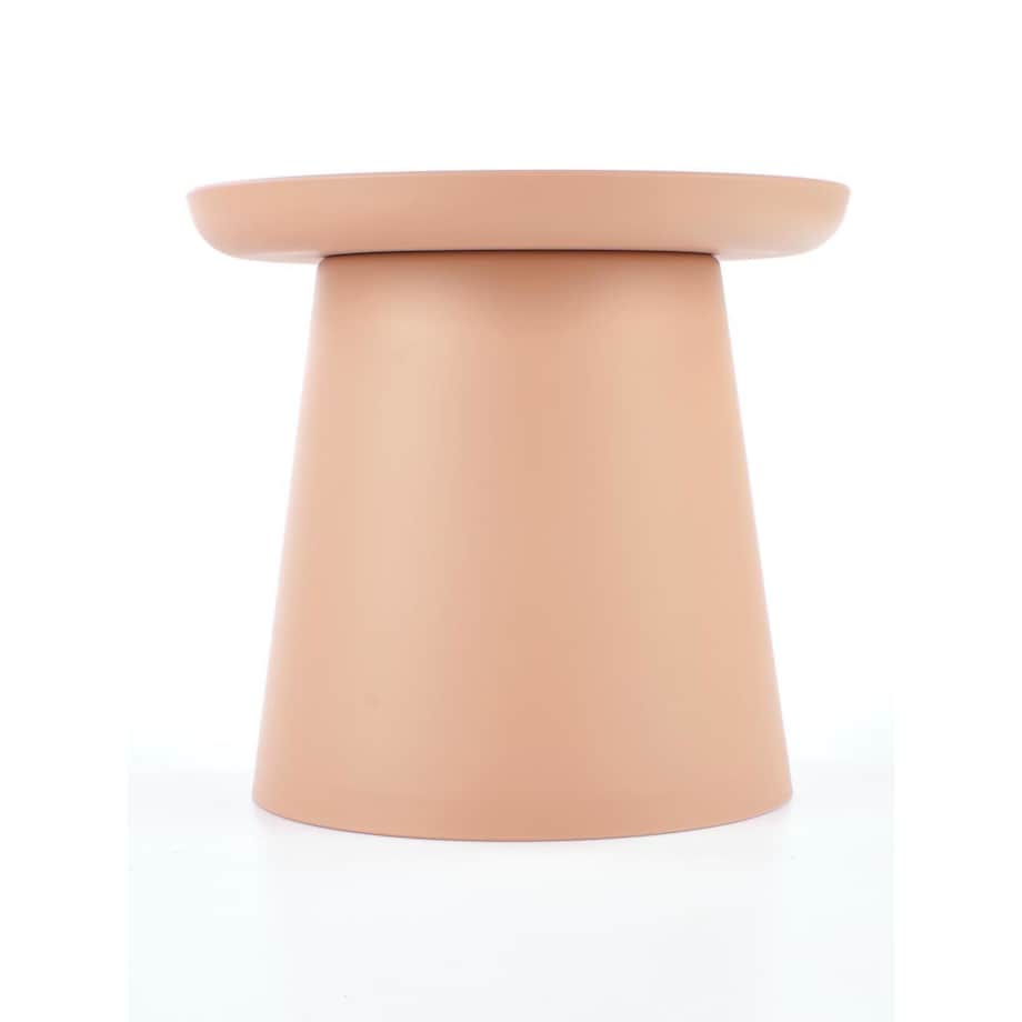 STOLIK KAWOWY Xena OKRĄGŁY 50x46 cm Z TWORZYWA różowy