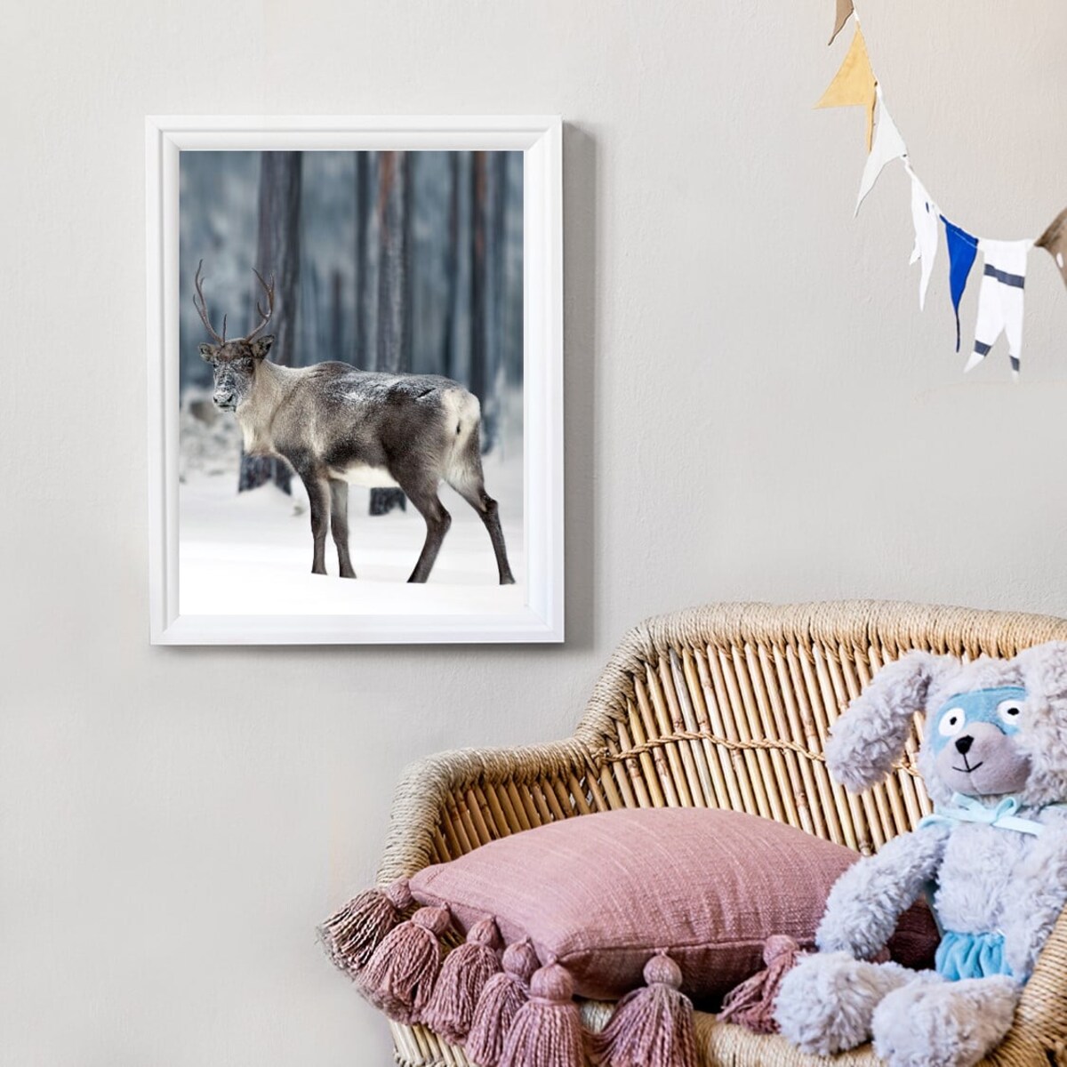 Poster Story, Plakat, Obraz - Zimowy Renifer, wymiary 50 x 70 cm