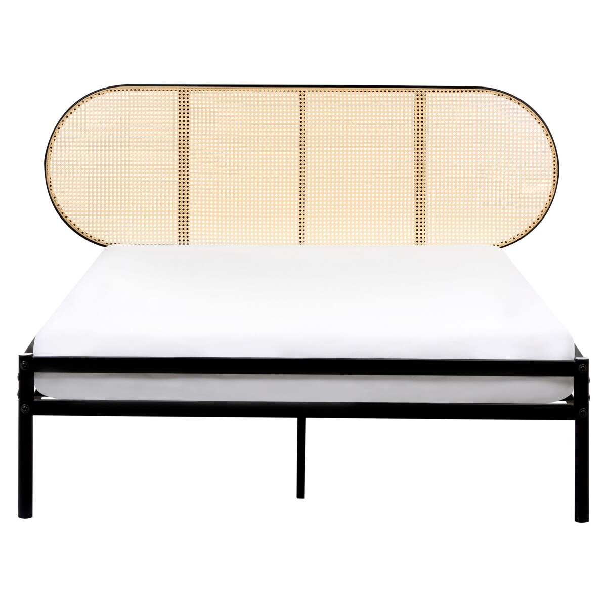 Łóżko Metal BOULIN 140 x 200 cm Czarny