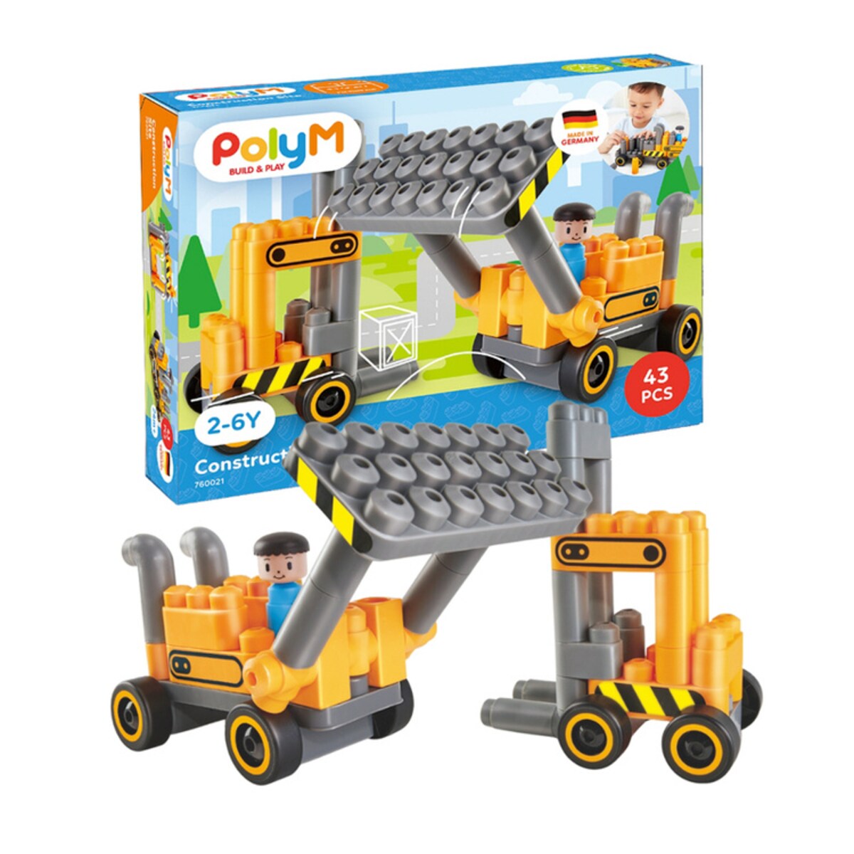 Miękkie Klocki Konstrukcyjne Plac Budowy 43 el. 2+ PolyM