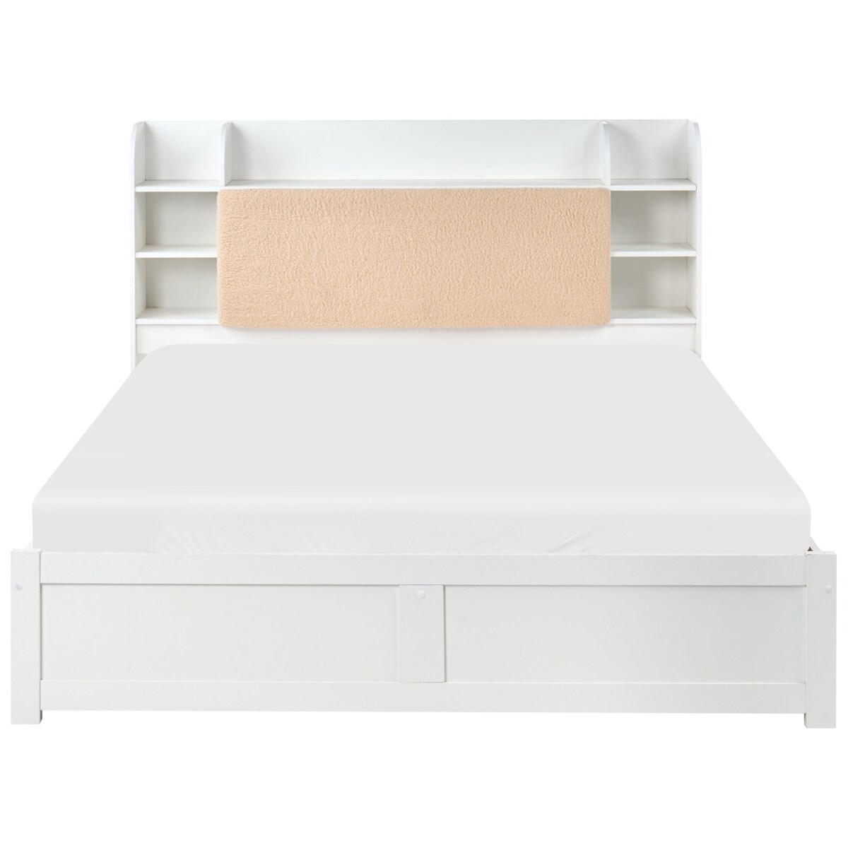 Łóżko z szufladami BIZOU 160 x 200 cm Biały