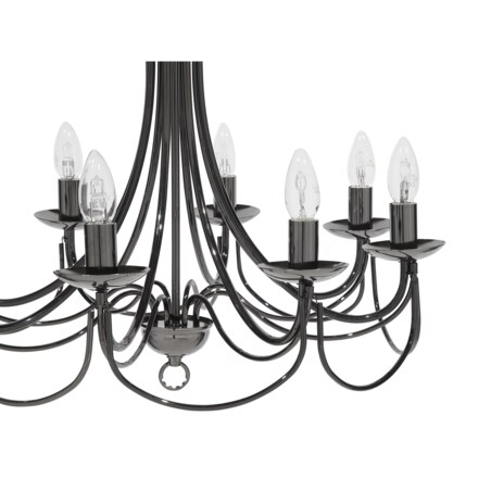 Żyrandol metalowy czarny TEESTA