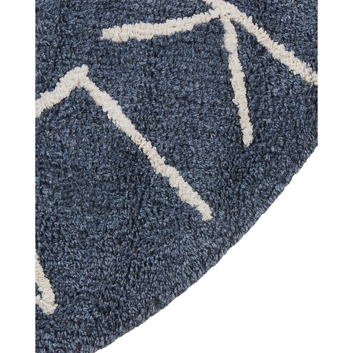 Dywan dziecięcy okrągły bawełniany ø 120 cm niebieski VURGUN