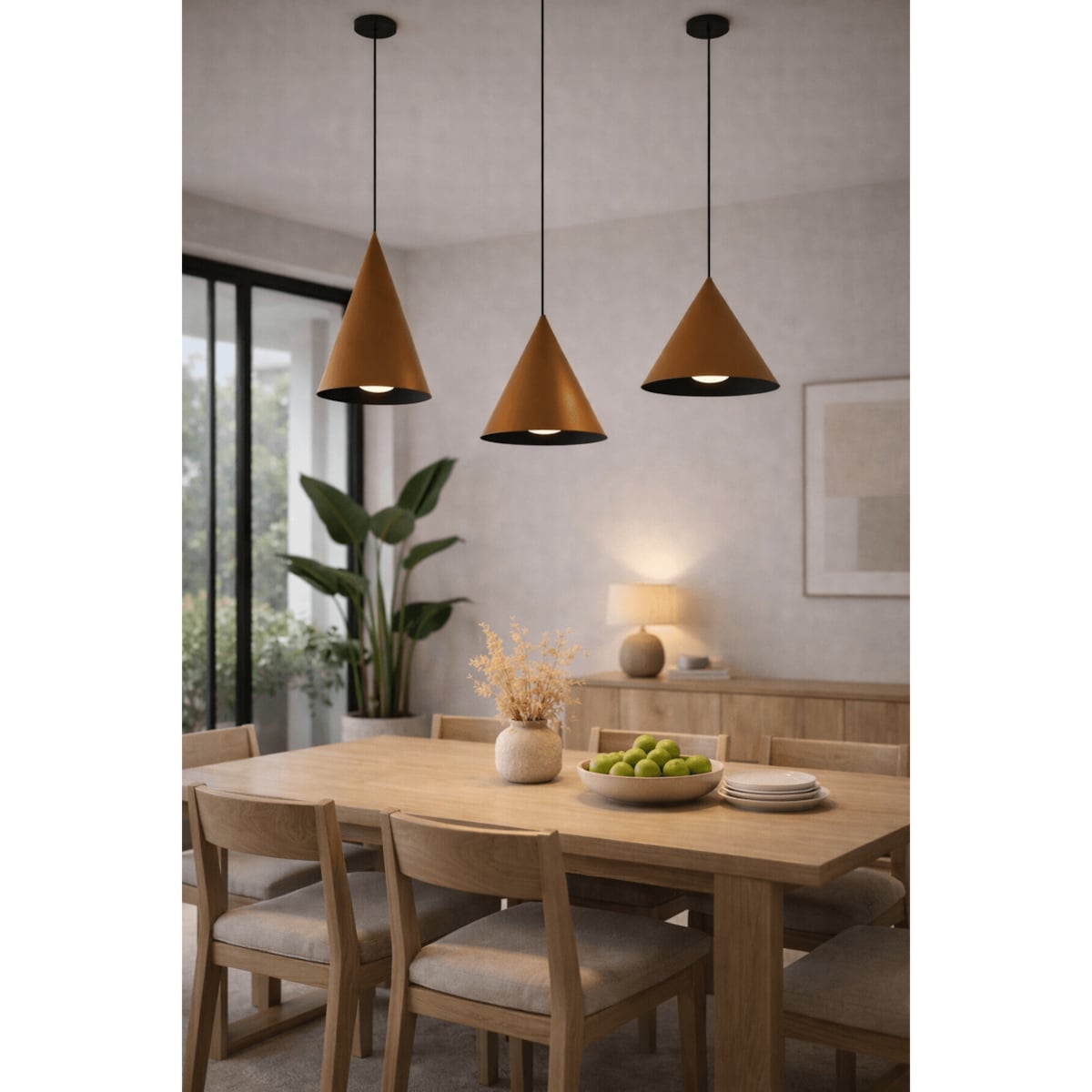 LAMPA WISZĄCA ALUMINIOWA LUNAVERA BRĄZOWA