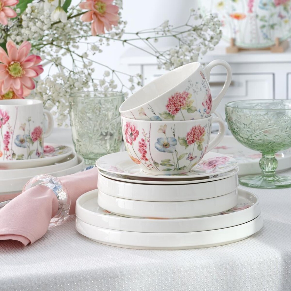 VILLA ITALIA Filiżanka do herbaty porcelanowa 280 ml GARDENO