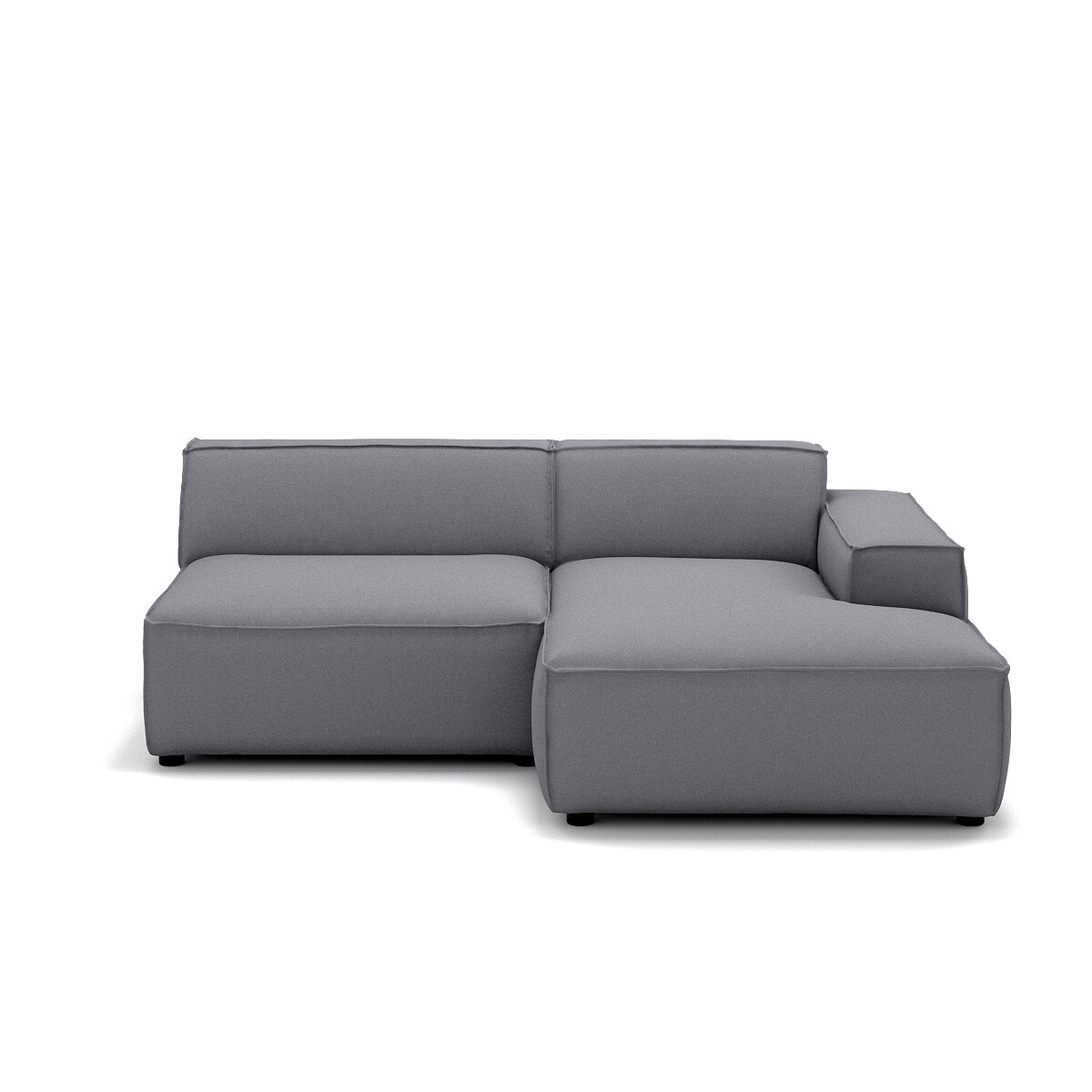 Narożnik prawy 3 osobowy Modularis - Szary Welur