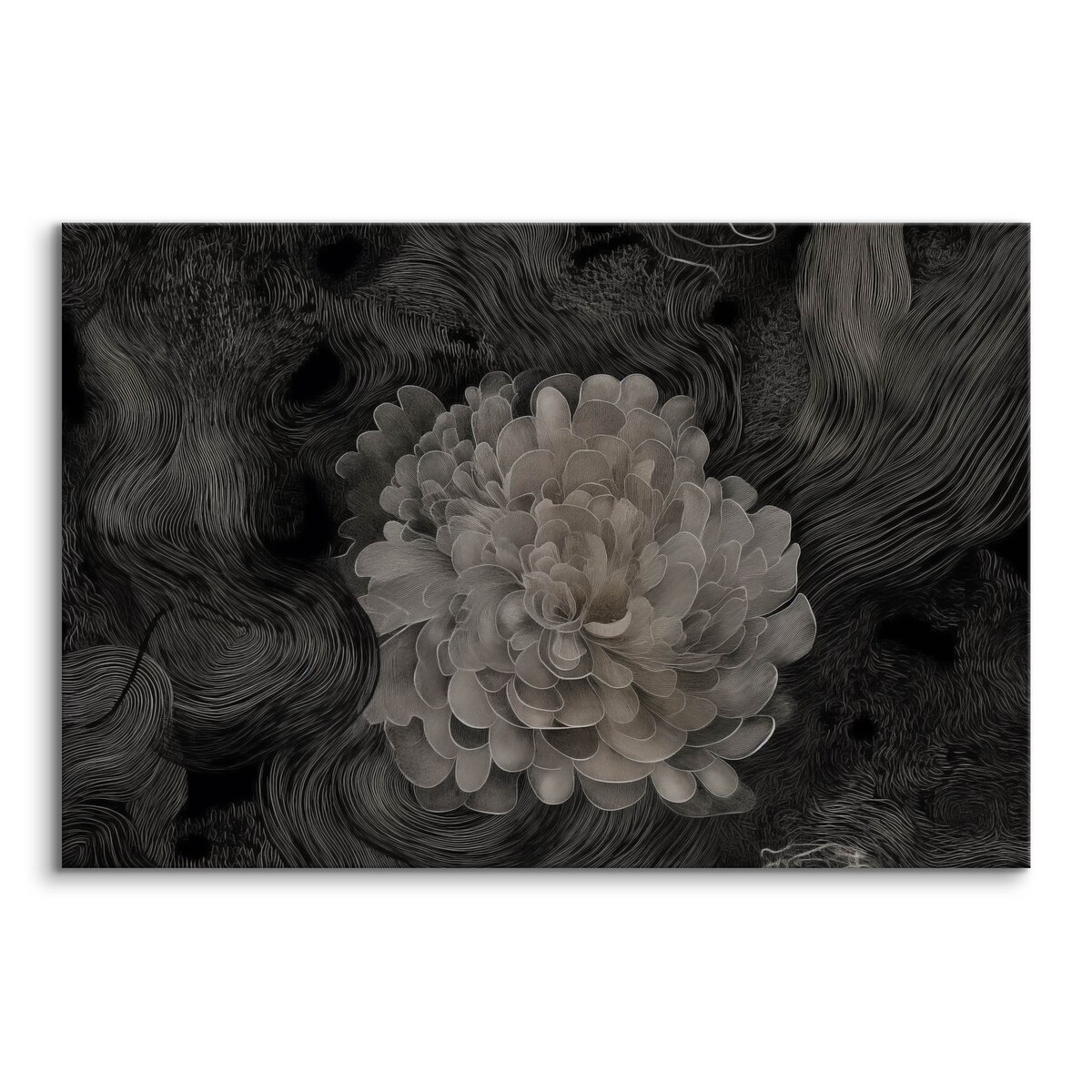 Obraz Na Płótnie Do Sypialni Biała Dalia Kwiaty Abstrakcja Do Salonu 120x80cm