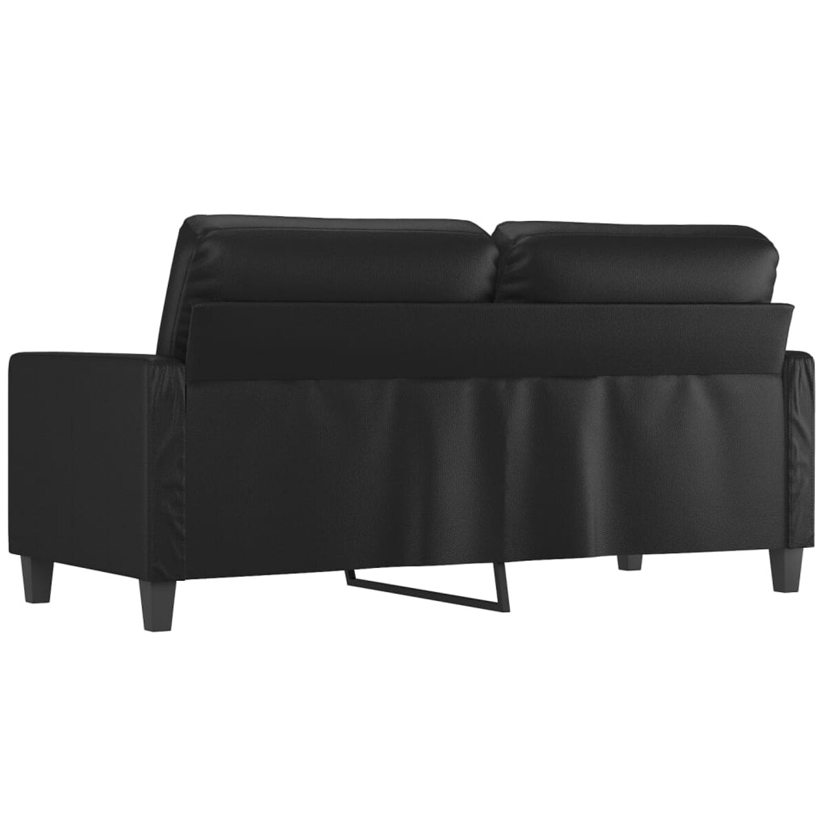 vidaXL 2-osobowa sofa, czarna, 140 cm, sztuczna skóra