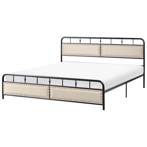 Łóżko Metal BREUILLET 180 x 200 cm Czarny
