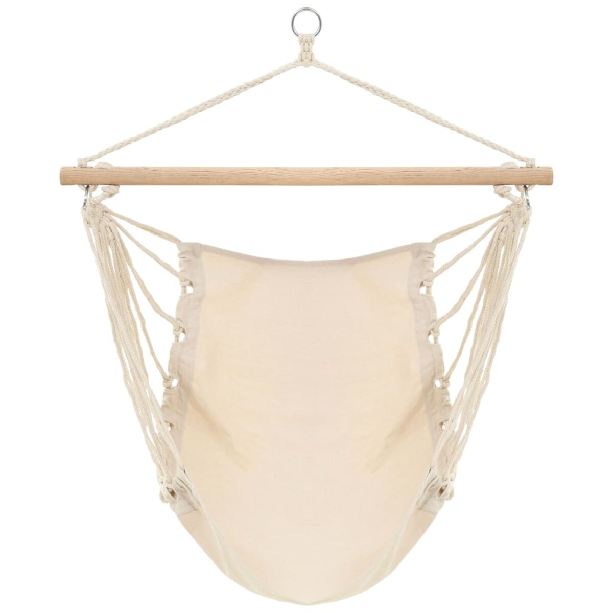 vidaXL Huśtawka/hamak, kremowa biel, L, tkanina