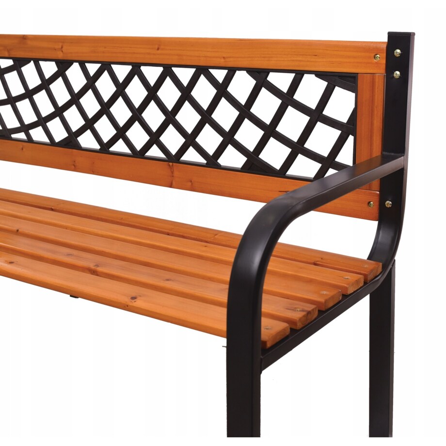 Ławka Ogrodowa Parkowa Drewniana Metalowa Ławeczka