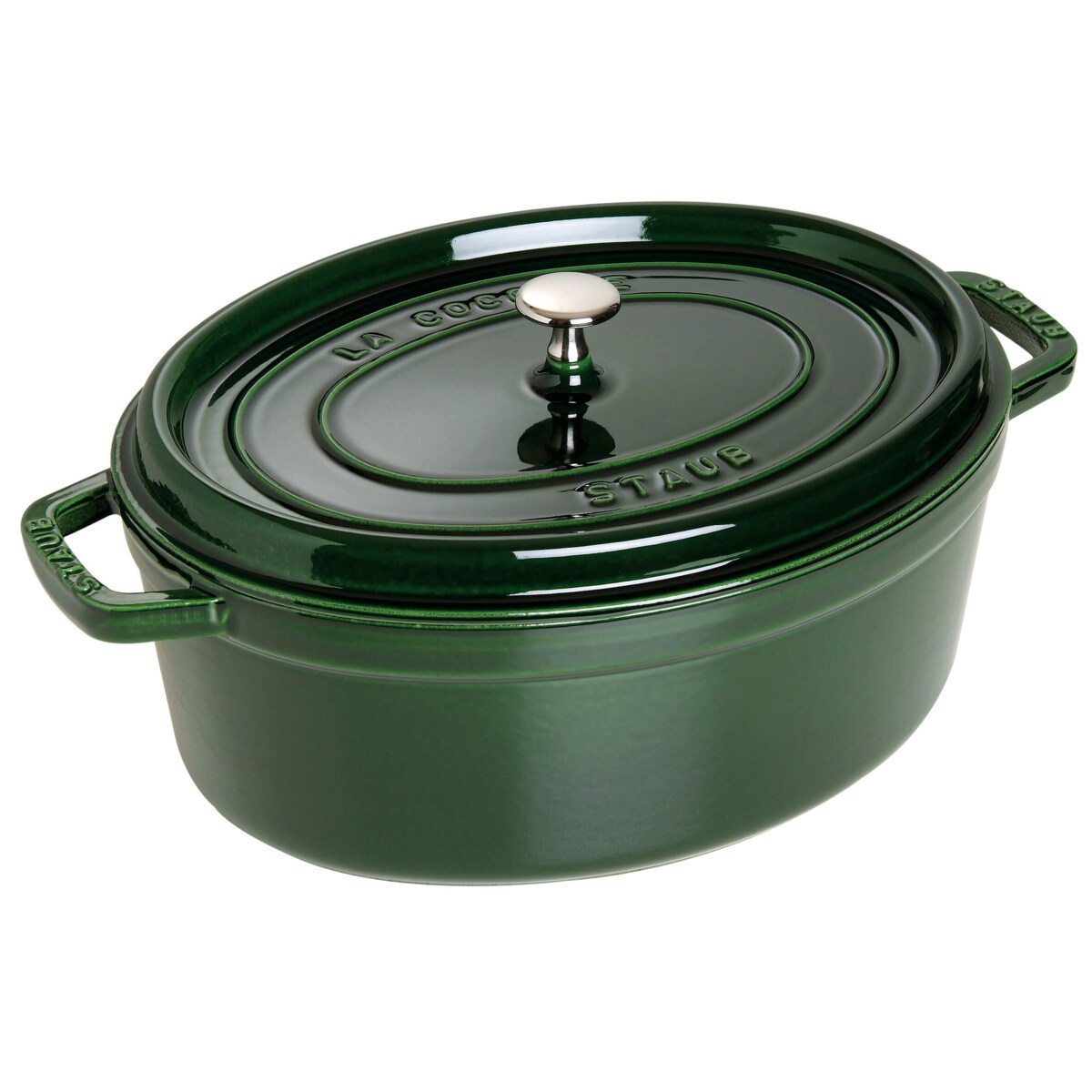 Garnek żeliwny owalny Staub - 4.2 ltr, Zielony
