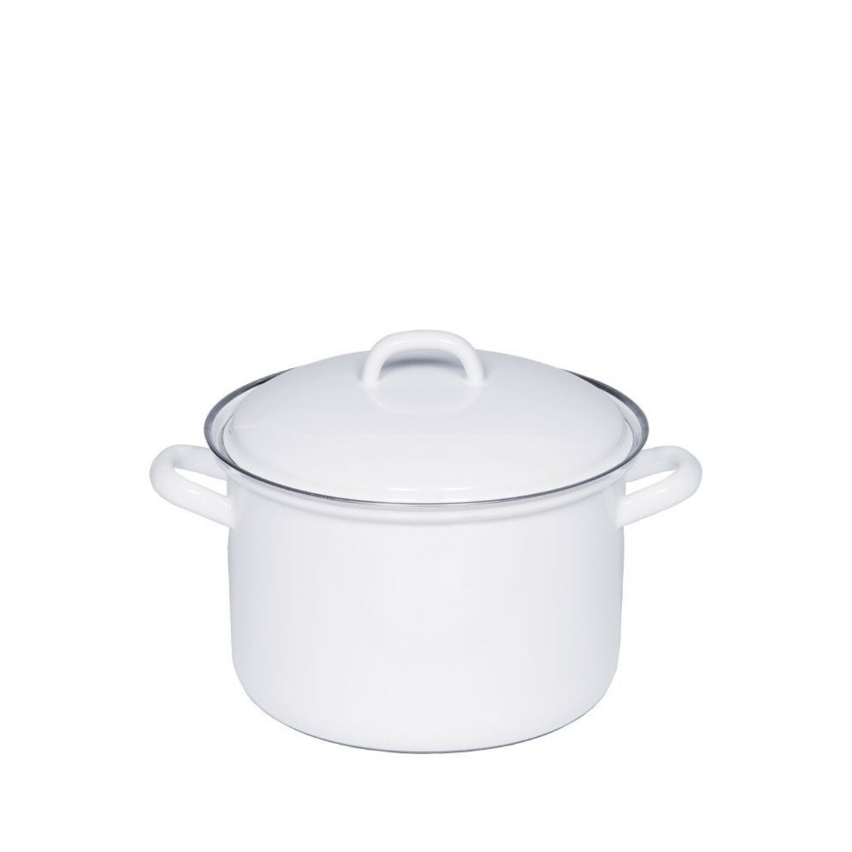 Riess garnek wysoki z pokrywą 1l 14cm Classic Weiss R0121033