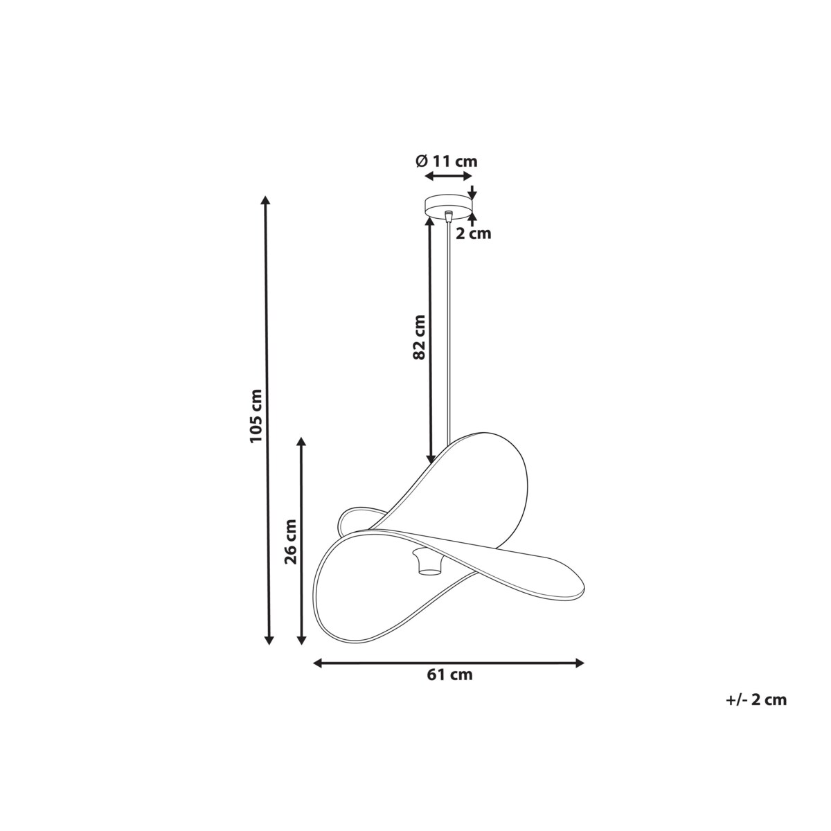 Lampa wisząca MASCOTA Len Beżowy