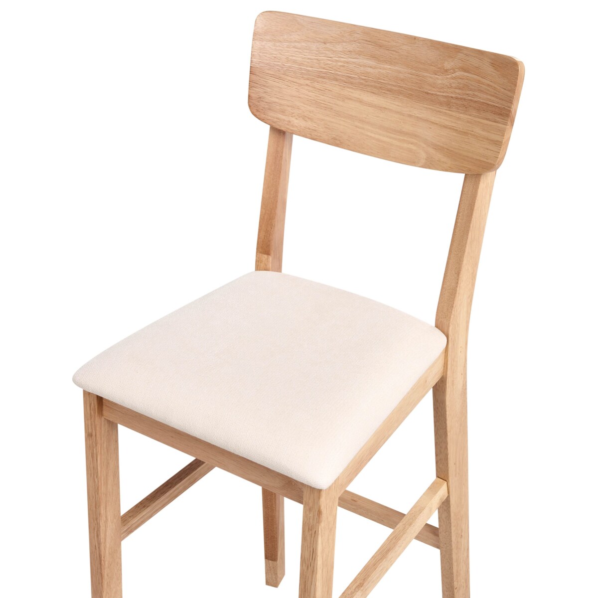 Zestaw 2 krzeseł barowych AMBLER Drewno Jasny brąz/ beżowy