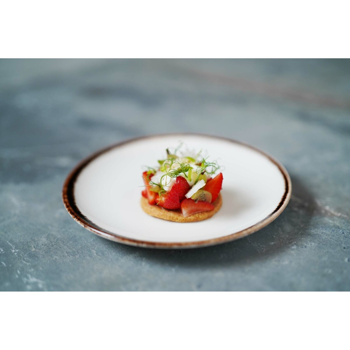 Talerz deserowy z wysokim rantem Vanilla, 170mm