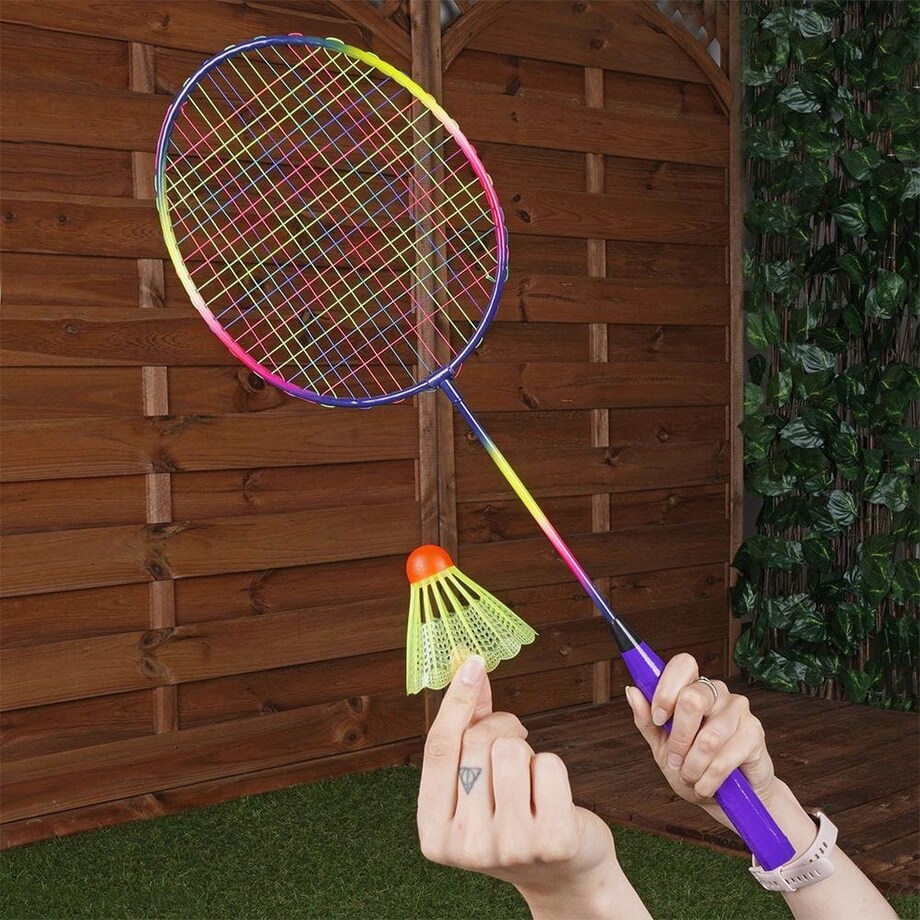 Zestaw do Gry w Badmintona dla Dwóch Osób Stal 63 cm x 20 cm x 2,5 cm